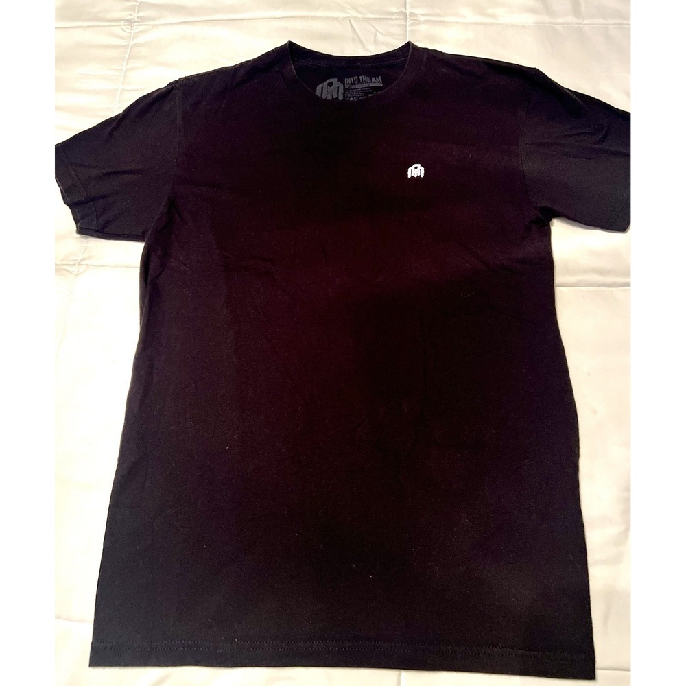 Into The AM Black Logo T-Shirt Men's Short Sleeve Crew Neck Minimalist Tee-Med
